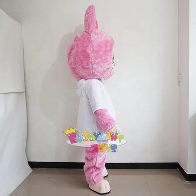 Guangzhou Enjoyment CE Popular Pink Labubu Mascot Adult Cartoon Party Event Costume Handmade Custom Logo
