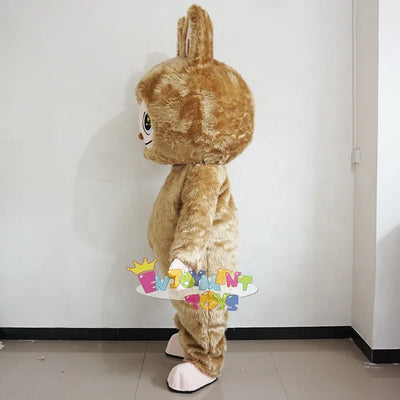 Popular Labubu Mascot Adult Cartoon Party Event Costume Handmade Custom Logo