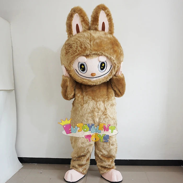 Popular Labubu Mascot Adult Cartoon Party Event Costume Handmade Custom Logo