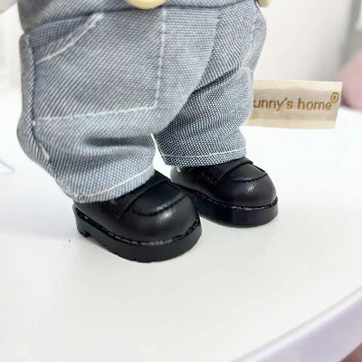 Cute Dress Outfit Clothes Only 17cm Pendant Blue Trendy Plaid Suit Keychain Salute Labubu Doll Clothes Cute Clothing