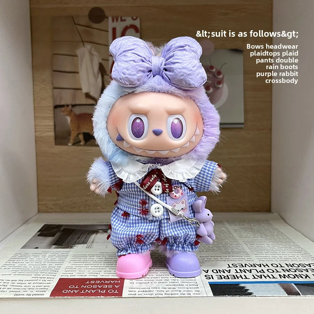 Poopmart 3rd Generation Labubu Fashionable and Versatile Kids' Clothing Accessories Cool Strap Pants Only Clothes