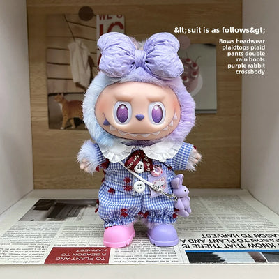 Poopmart 3rd Generation Labubu Fashionable and Versatile Kids' Clothing Accessories Cool Strap Pants Only Clothes