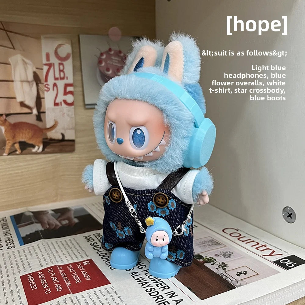 Poopmart 3rd Generation Labubu Fashionable and Versatile Kids' Clothing Accessories Cool Strap Pants Only Clothes