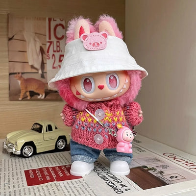 Poopmart 3rd Generation Labubu Fashionable and Versatile Kids' Clothing Accessories Cool Strap Pants Only Clothes