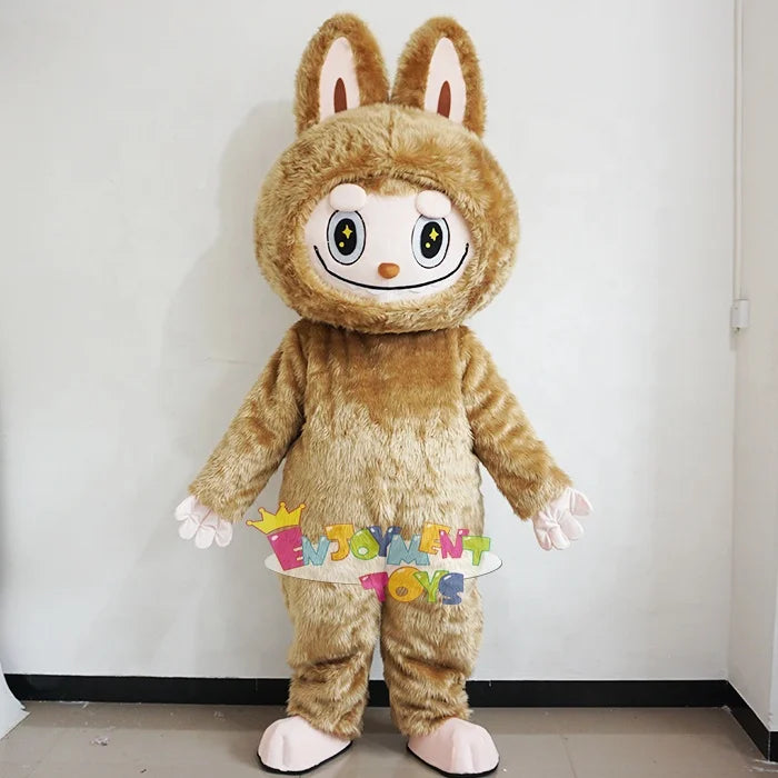 Popular Labubu Mascot Adult Cartoon Party Event Costume Handmade Custom Logo