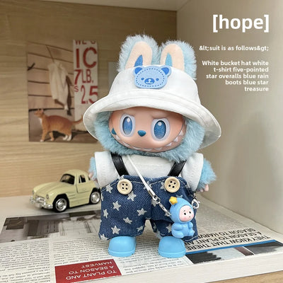 Poopmart 3rd Generation Labubu Fashionable and Versatile Kids' Clothing Accessories Cool Strap Pants Only Clothes