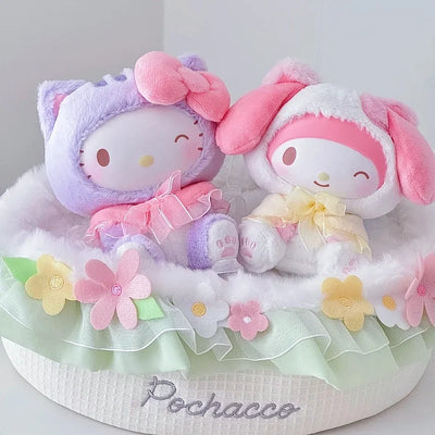 Original Toptoy Sanrio Characters Play With Kittens Series Plush Pendant Blind Box Plush Doll Trendy Toys Cute Birthday Gift