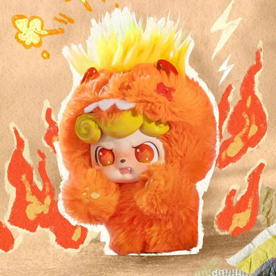 Blind Box Q Kid Emotional Hairy Monsters Series Cute Plush Doll Ornament Cartoon Backpack Pendant Keychain Mystery Box Toy Gift