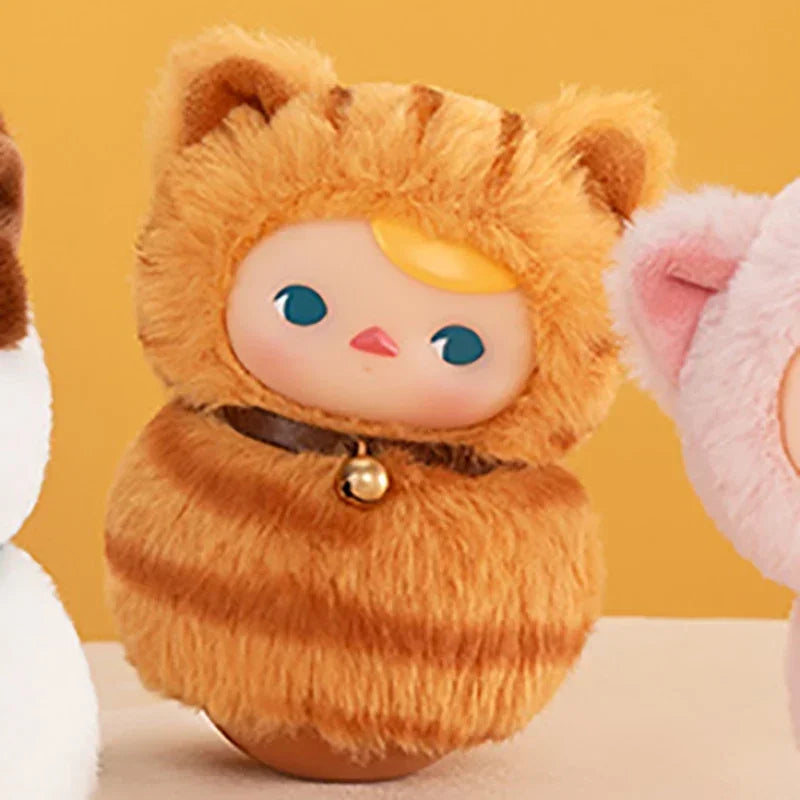 Original PUCKY Roly-Poly Kitty Series-Vinyl Plush Blind Box Guess Bag Original Toys Doll Cute Action Anime Ornaments Collection