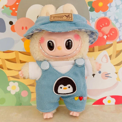 Labubu – ensemble de poupée à la mode, chemise blanche mignonne, chapeau,  accessoire cadeau pour poupée de 17cm