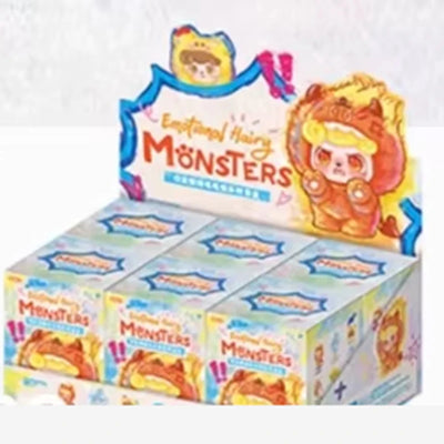 Blind Box Q Kid Emotional Hairy Monsters Series Cute Plush Doll Ornament Cartoon Backpack Pendant Keychain Mystery Box Toy Gift