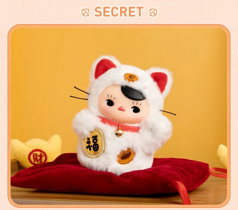 Original PUCKY Roly-Poly Kitty Series-Vinyl Plush Blind Box Guess Bag Original Toys Doll Cute Action Anime Ornaments Collection