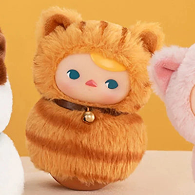Original PUCKY Roly-Poly Kitty Series-Vinyl Plush Blind Box Guess Bag Original Toys Doll Cute Action Anime Ornaments Collection