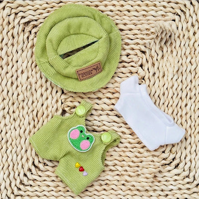 Labubu – ensemble de poupée à la mode, chemise blanche mignonne, chapeau,  accessoire cadeau pour poupée de 17cm