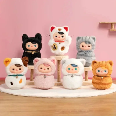 Original PUCKY Roly-Poly Kitty Series-Vinyl Plush Blind Box Guess Bag Original Toys Doll Cute Action Anime Ornaments Collection
