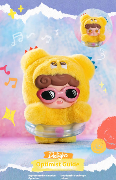 Original Q Kid Qbao Emotional Hairy Monsters Series Plush Blind Box Lovely Vinyl Doll Mystery Box Fuffy Pendant Trendy Xmas Gift