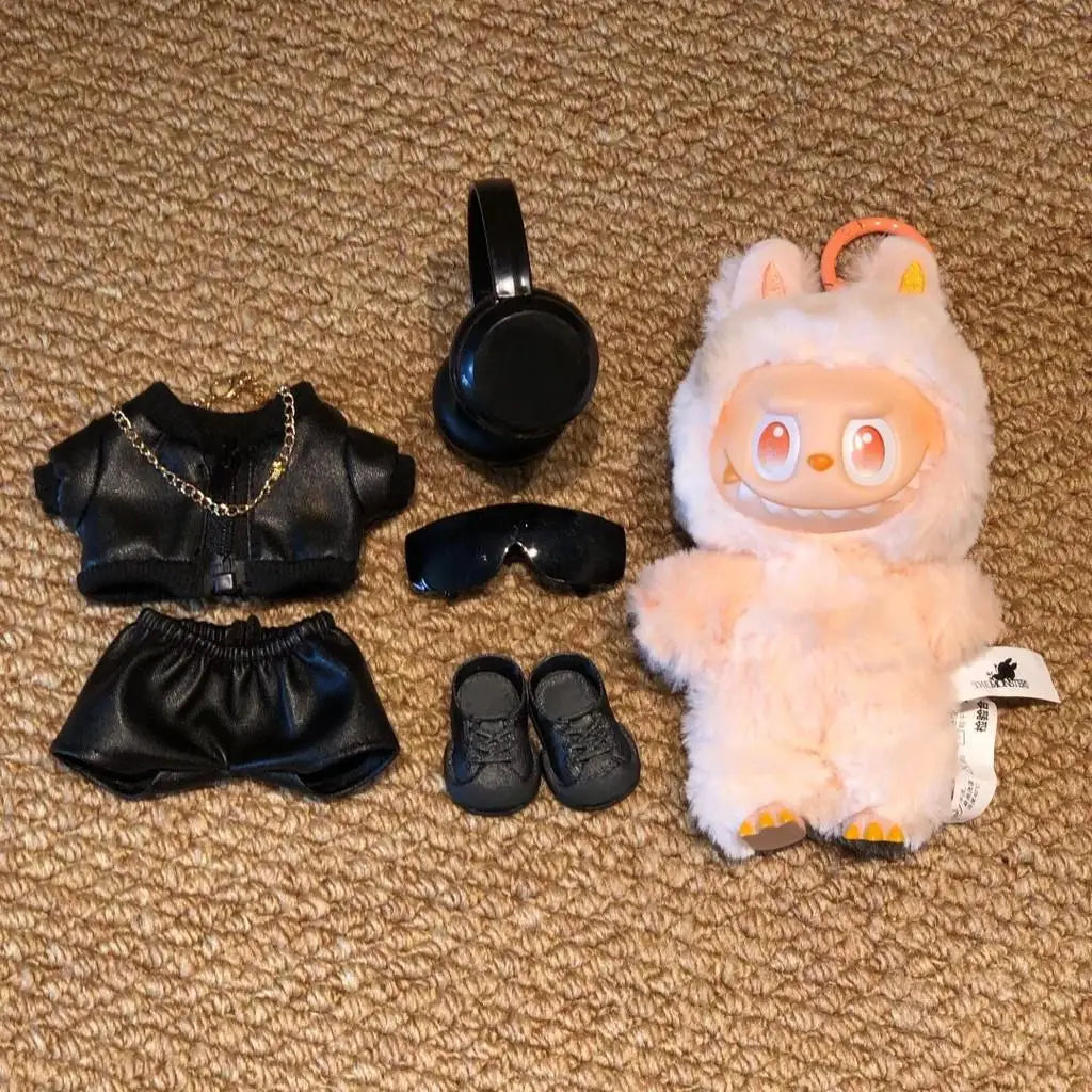 For Labubu Big Into Energy Series clothes goggles outfit rapper star singer outfits  doll Accessories