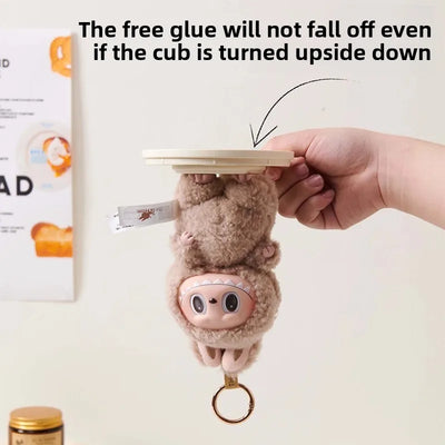 Labubu Pendant Display Box Rotating Transparent Labubu Doll Handmade Blind Box Storage Display Stand Decorative Ornament Gifts