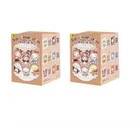 2025 Miniso Character Afternoon Tea Series Vinyl Mystery Blind Box British Style Kuromi Melody Surprise Hello Kitty Doll Toy Gif