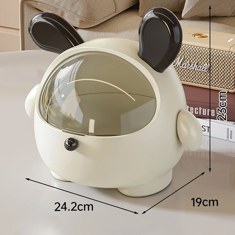 Labubu  New Multifunctional Desktop Storage Box Rabbit with Lid Stationary Storage Dustproof High-capacity Hair Accessories