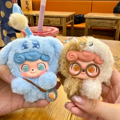 Original Q Kid Qbao Emotional Hairy Monsters Series Plush Blind Box Lovely Vinyl Doll Mystery Box Fuffy Pendant Trendy Xmas Gift