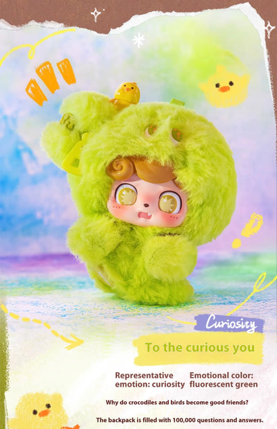 Original Q Kid Qbao Emotional Hairy Monsters Series Plush Blind Box Lovely Vinyl Doll Mystery Box Fuffy Pendant Trendy Xmas Gift