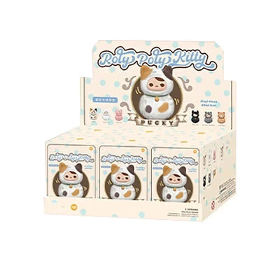 Original PUCKY Roly-Poly Kitty Series-Vinyl Plush Blind Box Guess Bag Original Toys Doll Cute Action Anime Ornaments Collection