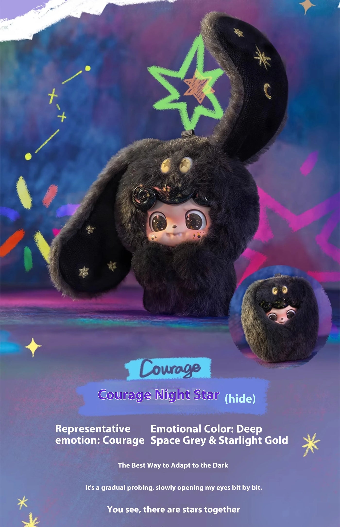 Original Q Kid Qbao Emotional Hairy Monsters Series Plush Blind Box Lovely Vinyl Doll Mystery Box Fuffy Pendant Trendy Xmas Gift