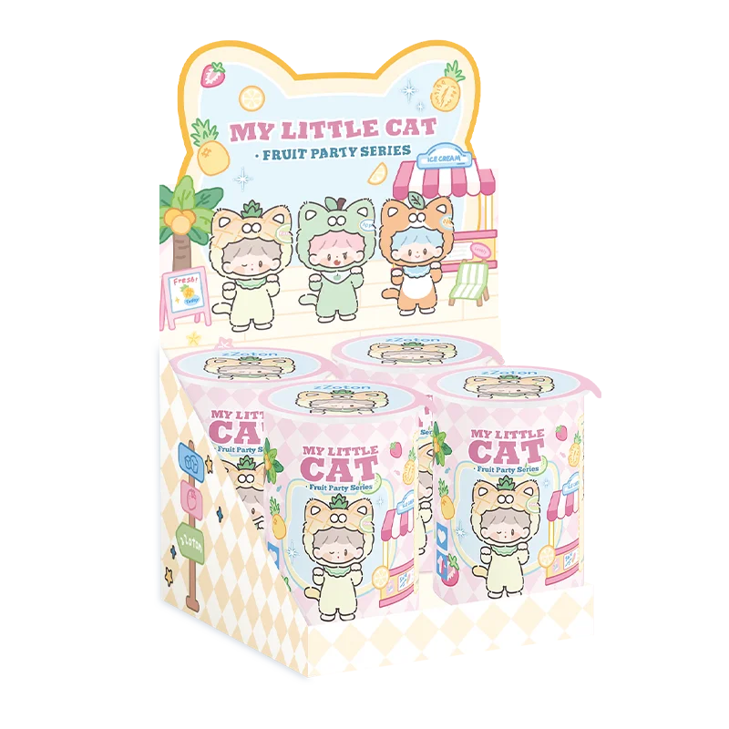 Finding Unicorn My Little Cat • Fruit Party Series Blind Box（4 Pcs/Whole Set）Kitty Cat Bunny Vinyl Plush Limited Portable diy