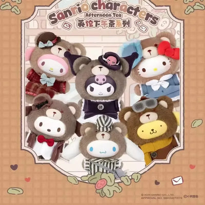 2025 Miniso Character Afternoon Tea Series Vinyl Mystery Blind Box British Style Kuromi Melody Surprise Hello Kitty Doll Toy Gif