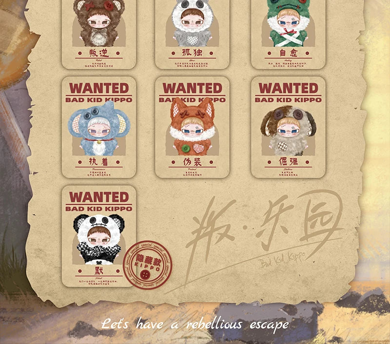 New Original Bad Kids Kippo Rebel Paradise Series Vinyl Blind Box Cute Plush Pendant Desktop Decoration Christmas Gift