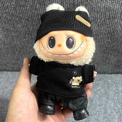 New 2025 LabubuBU Generation Can Wear Baby Clothes LABUBU 17cm Doll Cute Dress Casual Suit. Clothes  Doll Clothes