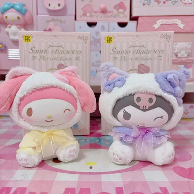 Sanrio Teasing Cat Series Blind Box Vinyl Plush Trendy Cute Girl Pendant Toy Collectible Authentic New