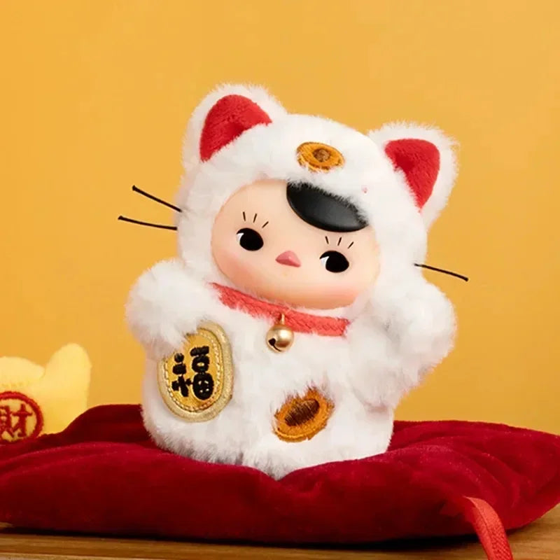 Original PUCKY Roly-Poly Kitty Series-Vinyl Plush Blind Box Guess Bag Original Toys Doll Cute Action Anime Ornaments Collection