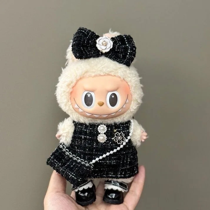 New 2025 LabubuBU Generation Can Wear Baby Clothes LABUBU 17cm Doll Cute Dress Casual Suit. Clothes  Doll Clothes