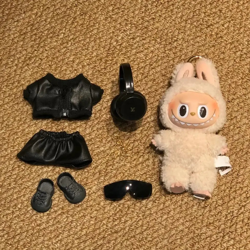 For Labubu Big Into Energy Series clothes goggles outfit rapper star singer outfits  doll Accessories