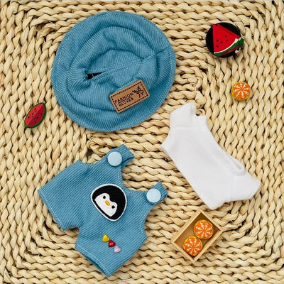 Labubu – ensemble de poupée à la mode, chemise blanche mignonne, chapeau,  accessoire cadeau pour poupée de 17cm
