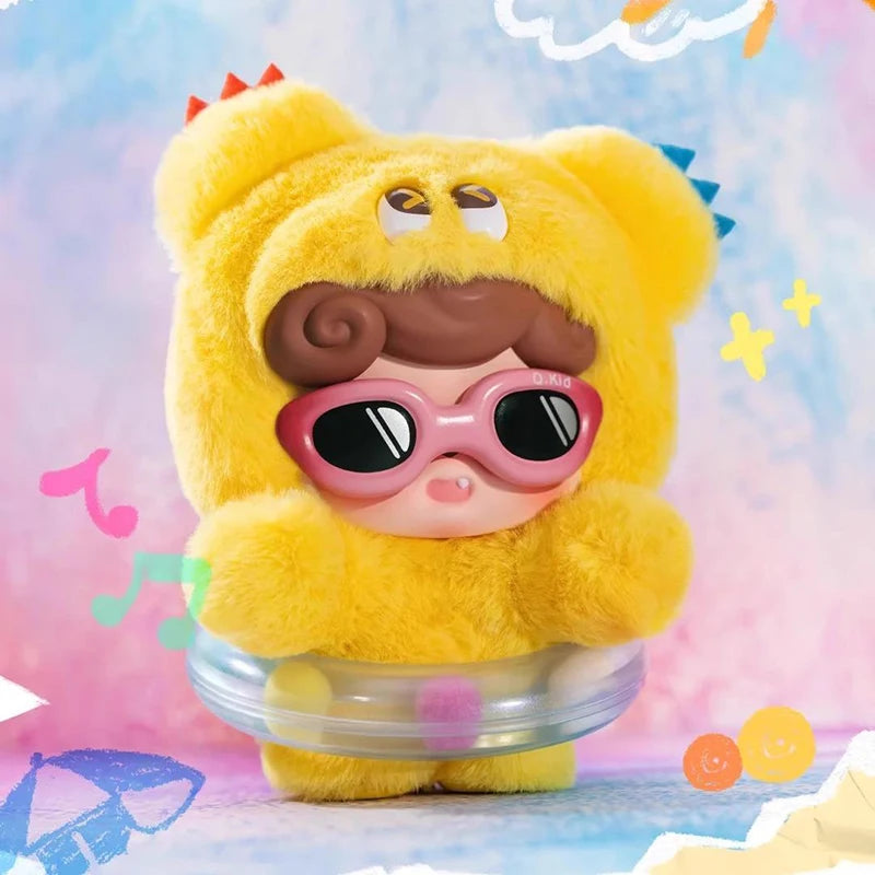 Blind Box Q Kid Emotional Hairy Monsters Series Cute Plush Doll Ornament Cartoon Backpack Pendant Keychain Mystery Box Toy Gift