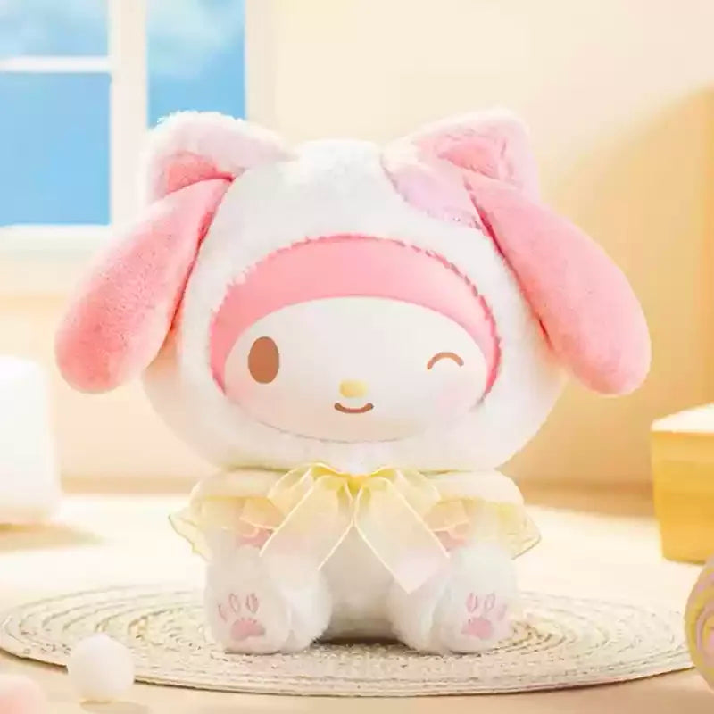Sanrio Teasing Cat Series Blind Box Vinyl Plush Trendy Cute Girl Pendant Toy Collectible Authentic New