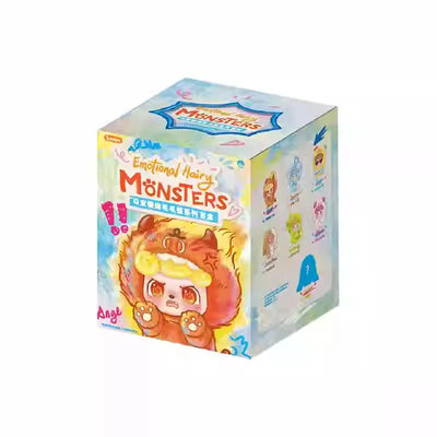 Blind Box Q Kid Emotional Hairy Monsters Series Cute Plush Doll Ornament Cartoon Backpack Pendant Keychain Mystery Box Toy Gift