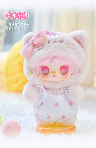 Yooki V12 Meow Summer Party Series Vinyl Plush Doll Blind Box Cute Kitty Doll Trendy Toys Room Decor Ornament Bag Pendant Gifts