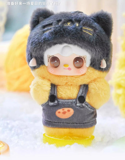 Yooki V12 Meow Summer Party Series Vinyl Plush Doll Blind Box Cute Kitty Doll Trendy Toys Room Decor Ornament Bag Pendant Gifts