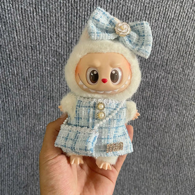 New 2025 LabubuBU Generation Can Wear Baby Clothes LABUBU 17cm Doll Cute Dress Casual Suit. Clothes  Doll Clothes