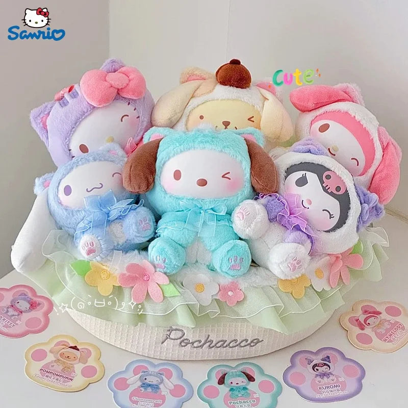 Original Toptoy Sanrio Characters Play With Kittens Series Plush Pendant Blind Box Plush Doll Trendy Toys Cute Birthday Gift
