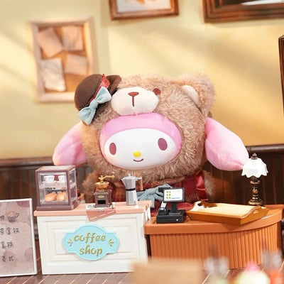 MIniso Sanrio British Afternoon Tea Series Blind Box Kawaii Hello Kitty Plush Doll Vinyl Model Ornament Toys Birthday Gift