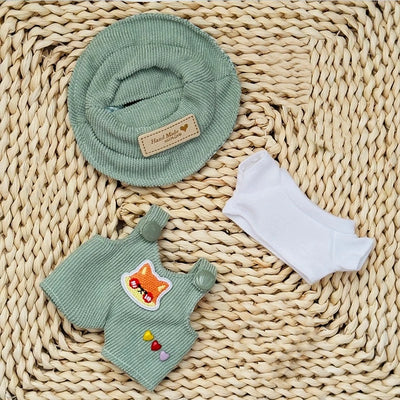 Labubu – ensemble de poupée à la mode, chemise blanche mignonne, chapeau,  accessoire cadeau pour poupée de 17cm