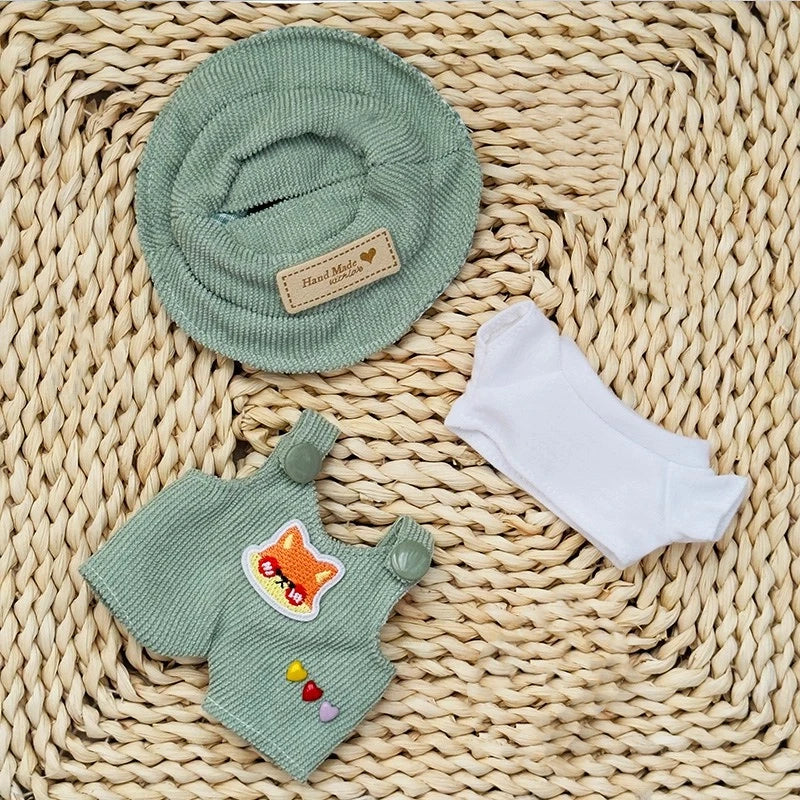 Labubu – ensemble de poupée à la mode, chemise blanche mignonne, chapeau,  accessoire cadeau pour poupée de 17cm