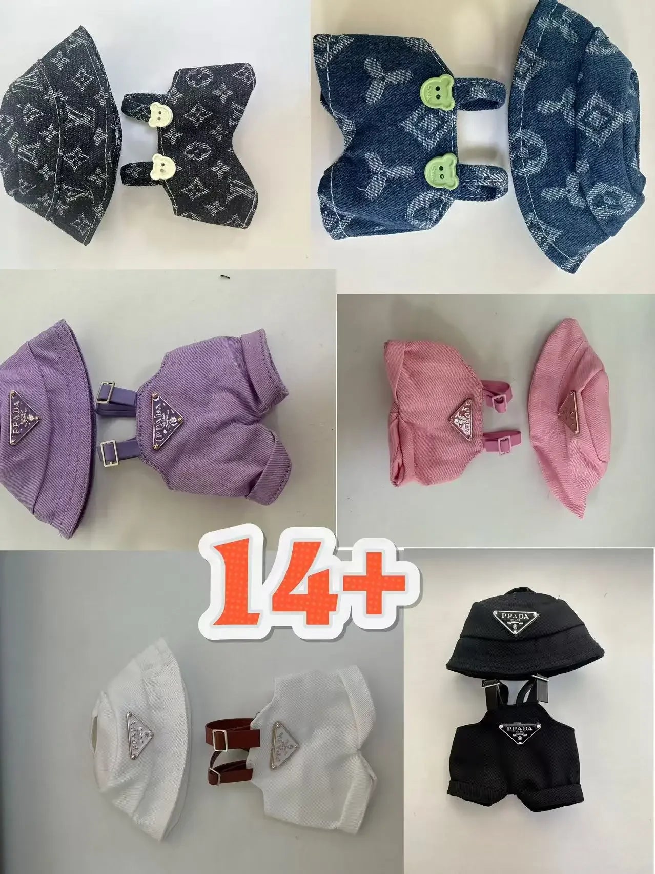 Labubu doll mini clothing, set, hat, bag, clothes, shoes, accessories