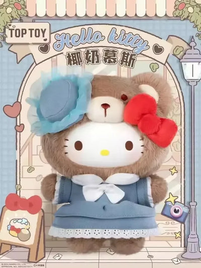 MIniso Sanrio British Afternoon Tea Series Blind Box Kawaii Hello Kitty Plush Doll Vinyl Model Ornament Toys Birthday Gift