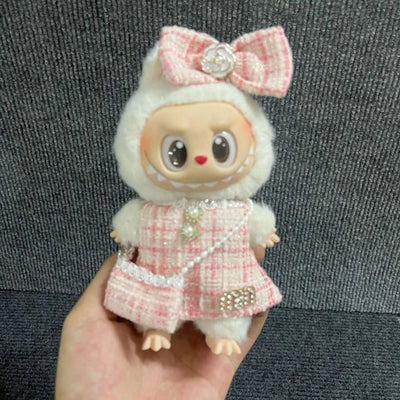 New 2025 LabubuBU Generation Can Wear Baby Clothes LABUBU 17cm Doll Cute Dress Casual Suit. Clothes  Doll Clothes